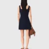 Kurzes Kleid aus Leinenmischung