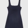 Kurzes Kleid aus Leinenmischung