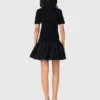 Kurzes Kleid aus Strick und Taft Kurzes Kleid aus Strick und Taft
