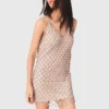 Kurzes Perlenkleid mit Futter