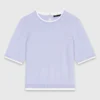 Kurzärmeliger Pullover mit Strasssteinen