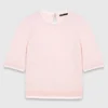 Kurzärmeliger Pullover mit Strasssteinen Kurzärmeliger Pullover mit Strasssteinen