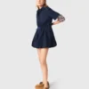 Kurzärmeliges Bubble-Kleid aus Baumwolle Kurzärmeliges Bubble-Kleid aus Baumwolle