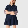 Kurzärmeliges Bubble-Kleid aus Baumwolle Kurzärmeliges Bubble-Kleid aus Baumwolle