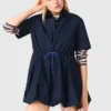Kurzärmeliges Bubble-Kleid aus Baumwolle Kurzärmeliges Bubble-Kleid aus Baumwolle