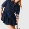 Kurzärmeliges Bubble-Kleid aus Baumwolle Kurzärmeliges Bubble-Kleid aus Baumwolle