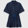 Kurzärmeliges Bubble-Kleid aus Baumwolle Kurzärmeliges Bubble-Kleid aus Baumwolle