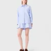 Lange Popeline-Bluse