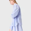 Lange Popeline-Bluse