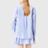 Lange Popeline-Bluse