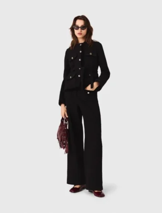 Lange Tweedjacke