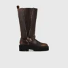 Leder-Bikerstiefel Leder-Bikerstiefel