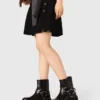 Leder-Bikerstiefel