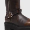Leder-Bikerstiefel Leder-Bikerstiefel
