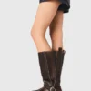 Leder-Bikerstiefel Leder-Bikerstiefel