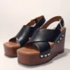 Leder-Plateausandalen