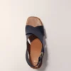 Leder-Plateausandalen