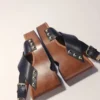Leder-Plateausandalen