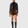 Lederjacke im Biker-Stil