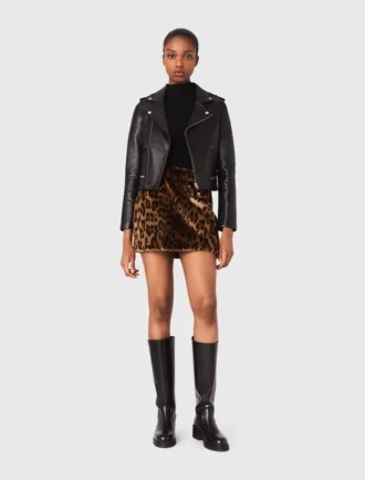 Lederjacke im Biker-Stil