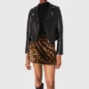 Lederjacke im Biker-Stil