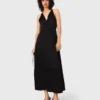 Luftiges Maxikleid mit geflochtenem Rücken Luftiges Maxikleid mit geflochtenem Rücken