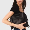 M Bag aus Glattleder mit Fransen M Bag aus Glattleder mit Fransen