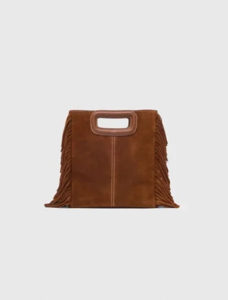 M Bag aus Wildleder mit Ziernähten