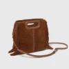 M Bag aus Wildleder mit Ziernähten