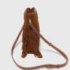 M Bag aus Wildleder mit Ziernähten