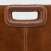 M Bag aus Wildleder mit Ziernähten
