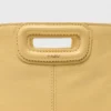 M Mini-Bag aus mattem Craquelé-Leder M Mini-Bag aus mattem Craquelé-Leder