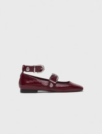 Mary-Jane-Ballerinas aus Leder mit Nieten Mary-Jane-Ballerinas aus Leder mit Nieten