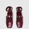 Mary-Jane-Ballerinas aus Leder mit Nieten