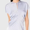 Maxi-Morgenmantel aus Satin, plissierte Taille Maxi-Morgenmantel aus Satin, plissierte Taille