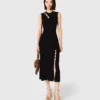 Maxikleid aus geripptem Strick mit Cut-outs Maxikleid aus geripptem Strick mit Cut-outs