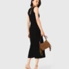 Maxikleid aus geripptem Strick mit Cut-outs Maxikleid aus geripptem Strick mit Cut-outs