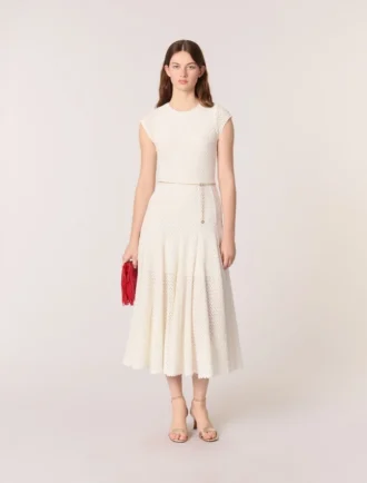 Maxikleid aus Häkel-Strick