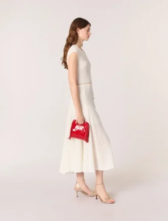 Maxikleid aus Häkel-Strick