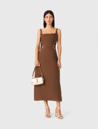 Maxikleid aus Leinenmischung
