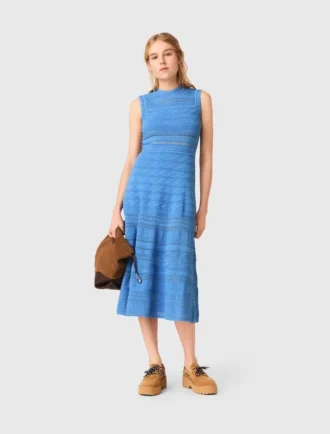 Maxikleid aus Pointelle-Strick