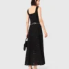 Maxikleid aus Strickstoff mit Strasssteinen Maxikleid aus Strickstoff mit Strasssteinen