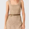 Maxikleid aus Strickstoff mit Strasssteinen Maxikleid aus Strickstoff mit Strasssteinen