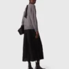 Maxikleid aus zwei Materialien Maxikleid aus zwei Materialien