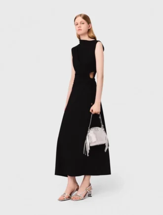 Maxikleid mit Ausschnitt an der Taille