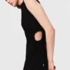 Maxikleid mit Ausschnitt an der Taille