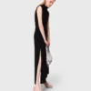 Maxikleid mit Ausschnitt an der Taille
