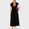 Maxikleid mit Falten und Polokragen Maxikleid mit Falten und Polokragen