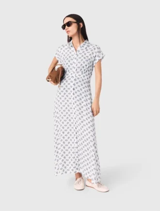 Maxikleid mit Jacquard-Print