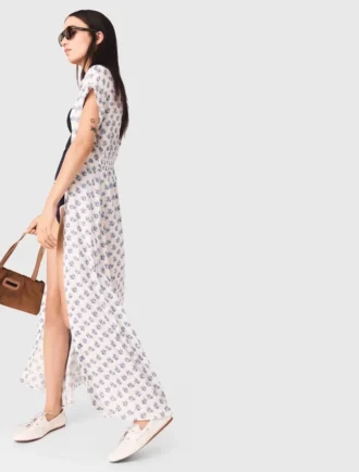 Maxikleid mit Jacquard-Print